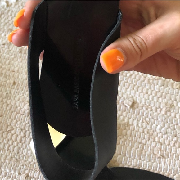 Zara Black Gold Sandal - Picture 3 of 4